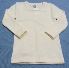 Cosilana Unterhemd langarm, 70% Bio-Wolle (kbT) und Seide, natur