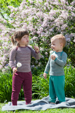 Engel Baby-Hose mit Nabelbund, 70% Bio-Schur-Wolle (kbT) und Seide, orchidee