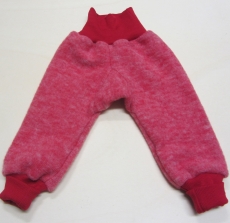 Cosilana Baby-Hose lang, 100% Bio-Wollfleece (kbT), rot