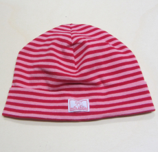 Mütze PICKAPOOH-Schlupper, 97% Bio-Baumwolle (kbA) und 3% Elasthan, rosa-rot