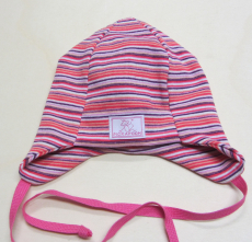 Mütze PICKAPOOH-Emil, 97% Bio-Baumwolle (kbA), rosa bunt