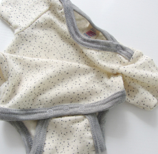 Engel Body halbarm, 70% Bio-Wolle (kbT) und 30% Seide, natur bedruckt