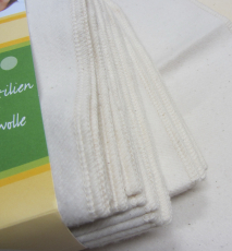 Disana Moltoneinlagen 40cm x 40cm, 100% Bio-Baumwolle (kbA), natur, 5er Pack