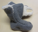 Pickapooh Stiefelchen-Trotter, gefüttert, 100% Bio-Wollwalk (kbT), grau