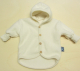 Cosilana Baby-Jacke mit Kapuze, 60% Bio-Wolle(kbT) u. 40% Bio-Baumwolle (kbA), natur