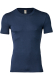 Engel Herren-Shirt kurzarm, 70% Bio-Wolle(kbT) u. Seide, marine