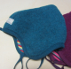 Wende-Mütze PICKAPOOH-Flora-Wollfleece-Baumwollfutter, 100% Bio-Wolle (kbT) u. 100% Bio-Baumwolle, petrol