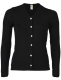 Engel Damen-cardigan langarm, 70% Bio-Wolle (kbT) und Seide, schwarz