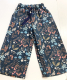 Walkiddy Musselin Hose 7/8, 90% Bio-Baumwolle (kbA) 10% Hanf, marine bunte Blumen