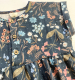 Walkiddy Musselin Bluse kurzarm, 90% Bio-Baumwolle (kbA) 10% Hanf, marine bunte Blumen