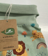Walkiddy Baumwoll-Baby-Halbhose mit Nabelbund, 95% Bio-Baumwolle (kbA), 5% Elasthan, grün-Tiermuster