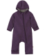 Disana Woll-Walk-Overall m. Kapuze und RV, 100% Bio-Wolle(KbT), aubergine