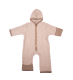 Cosilana Overall mit Kapuze, 60% Bio-Wolle(kbT) u. 40% Bio-Baumwolle(kbA), lattemacciato-melange