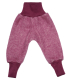 Cosilana Baby-Hose lang, 60% Bio-Wolle(kbT) u. 40% Bio-Baumwolle (kbA), weinrot melange