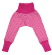 Cosilana Baby-Leggings m. Bund, 70% Bio-Wolle (kbT) und Seide, pink-natur-ringel