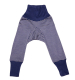 Cosilana Baby-Leggings m. Bund, 70% Bio-Wolle (kbT) und Seide, marine-natur-ringel