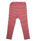 Cosilana Kinder-Leggings, 70% Bio-Wolle (kbT) und Seide, rot-natur-ringel