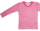 Cosilana Unterhemd langarm, 70% Bio-Wolle (kbT) und Seide, pink-natur ringel