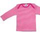 Cosilana Baby-Schlupfhemd langarm, 70% Bio-Wolle (kbT) und Seide, pink-natur ringel