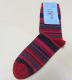 Grödo Socken, 75% Bio-Wolle(kbT), 23% Bio-Baumwolle(kbA) u. 2% Elasthan, rot bunt