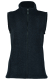 Engel Damen-Weste tailliert, 100% Bio-Wollfleece (kbT), schwarz melange