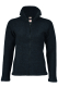 Engel Damen-Jacke tailliert, 100% Bio-Wollfleece (kbT), schwarz melange