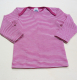 Cosilana Baby-Schlupfhemd langarm, 70% Bio-Wolle (kbT) und Seide, pink geringelt