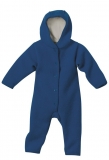 Disana Overall mit Kapuze, 100% Bio-Wollwalk (kbT), marine