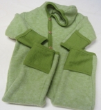 Cosilana Overall mit Kapuze, 60% Bio-Wolle(kbT) u. 40% Bio-Baumwoll-Fleece (kbA), grn-melange