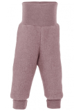 Engel Baby-Hose lang, 100% Bio-Wollfleece (kbT), rose-melange