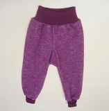 Cosilana Baby-Hose lang, 60% Bio-Wolle(kbT) u. 40% Bio-Baumwolle (kbA), weinrot melange