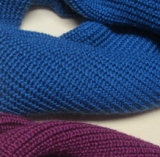 Pickapooh Strick-Schal, 70% Bio-Wollfleece (kbT) u. Seide, dahlia