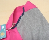 Frugi Kinder Shirt langarm, 100% Bio-Baumwolle(kbA), grau-pink