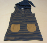 Leela cotton Tunika Shirt o.A.m.Kapuze, 100% Bio-Baumwolle (kbA), marine-ingwer