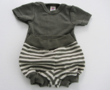 Engel Baby-Shirt kurzarm, 70% Bio-Wolle (kbT) und Seide, oliv