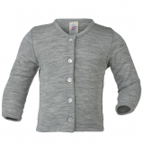 Engel Kinder-Cardigan, 70% Wolle kbT 30% Seide, grau melange