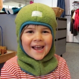 Schlupf-Mtze PICKAPOOH-Sturmhaube, 100% Bio-Wollfleece(kbT), moos