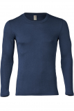 Engel Herren-Shirt langarm, 70% Bio-Wolle(kbT) u. Seide, marine