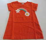 Frugi Shirt kurzarm lang, 100% Bio-Baumwolle (kbA), orange mit Regenbogen