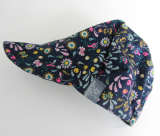 Mtze mit Schild, PICKAPOOH-Rico, 100% Bio-Baumwolle (kbA), marine Blumen