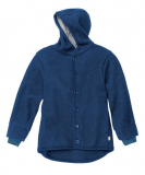 Disana Walk-Jacke mit Kapuze u. Armbndchen, 100% Bio-Wolle (kbT), marine