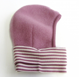 Mtze PICKAPOOH-Schlpfli, 100% Bio-Wollfleece (kbT), 70%Wolle(kbT) u. 30% Seide, altrosa