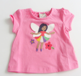 Frugi Shirt kurzarm, 100% Bio-Baumwolle (kbA),  rosa Ballerina