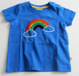 Frugi Shirt kurzarm, 100% Bio-Baumwolle (kbA),  royal Regenbogen