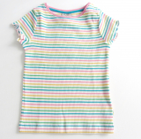 Frugi Shirt kurzarm, 100% Bio-Baumwolle (kbA), wei bunte Ringel