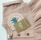 Walkiddy Musselin Bluse kurzarm, 90% Bio-Baumwolle (kbA) 10% Hanf, uni rose