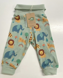 Walkiddy Baumwoll-Baby-Halbhose mit Nabelbund, 95% Bio-Baumwolle (kbA), 5% Elasthan, grün-Tiermuster
