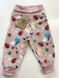 Walkiddy Baumwoll-Baby-Halbhose mit Nabelbund, 95% Bio-Baumwolle (kbA), 5% Elasthan, rosa-Tiermuster