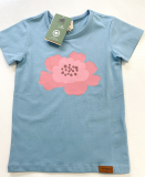 Walkiddy Shirt kurzarm, 90% Bio-Baumwolle(kbA), 5% Elasthan, blau Blte pink