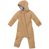 Disana Woll-Walk Overall m. Kapuze und RV, 100% Bio-Wolle(KbT), karamell
